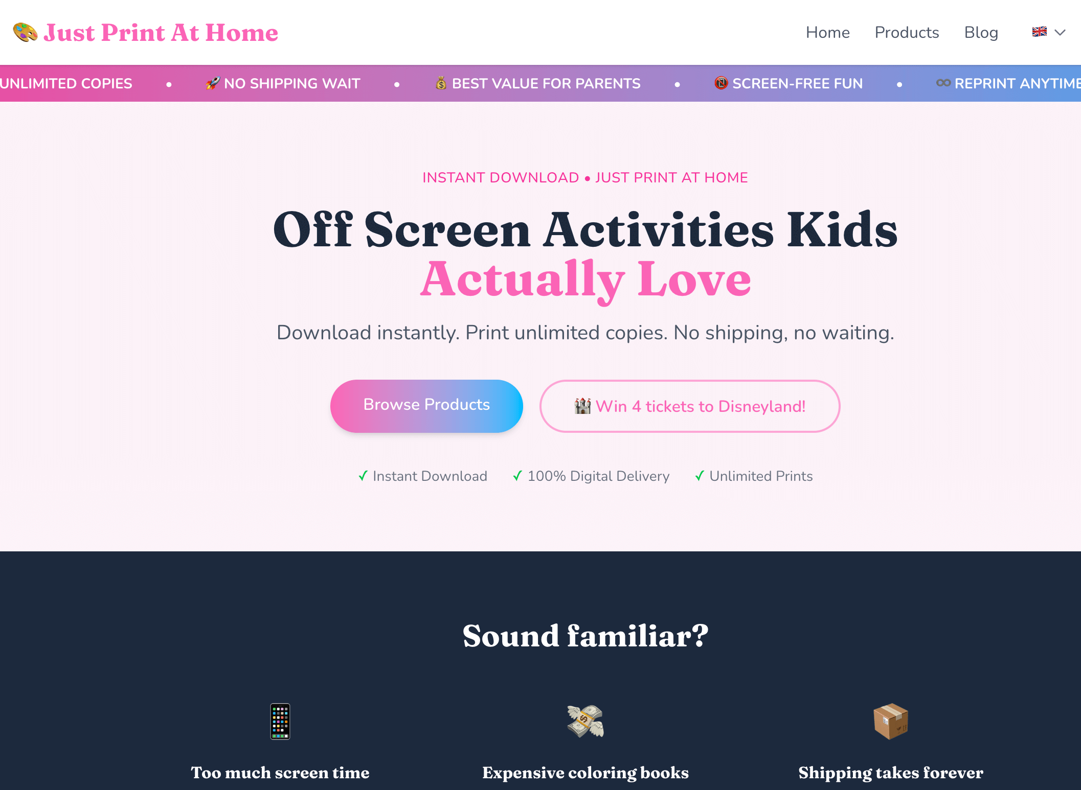 Just Print At Home - Printable activities for kids